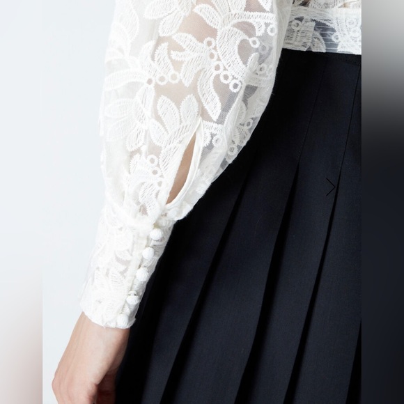 The Kooples lace ruffle blouse Size 1 - Picture 3 of 10